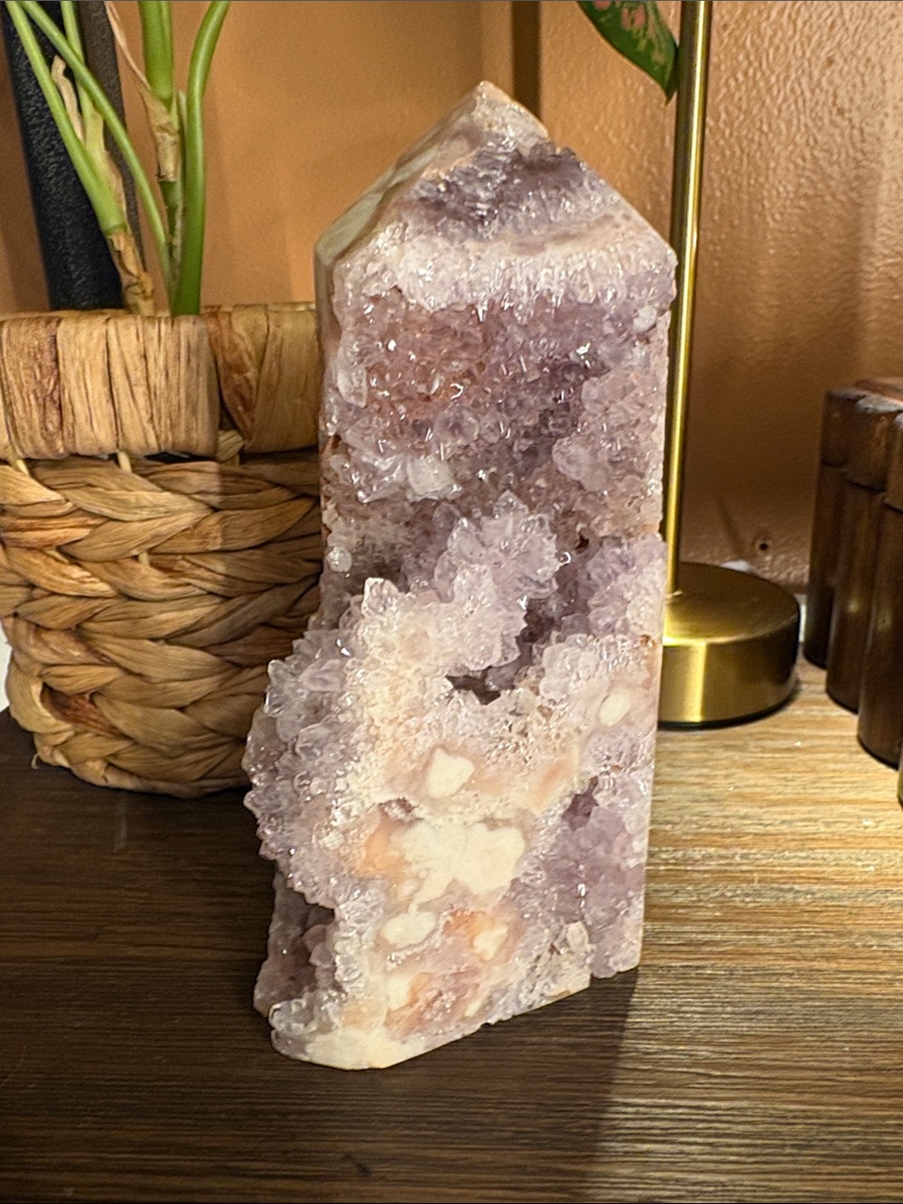 Pink Amethyst Druzy Tower
